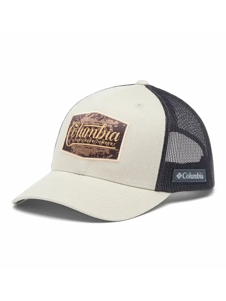 Columbia Unisex Beige Mesh Snap Back Cap - High Crown