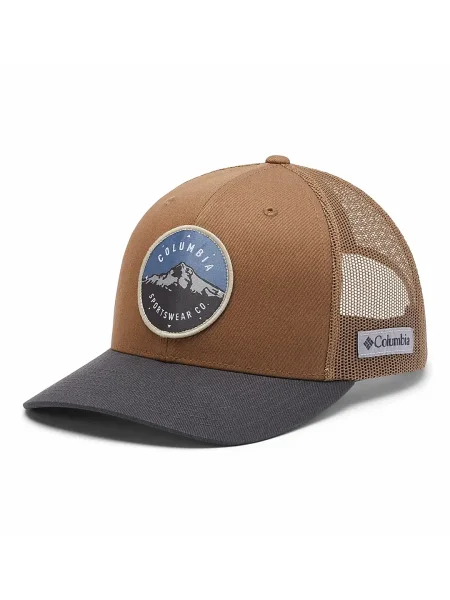 Columbia Unisex Brown Mesh Snap Back Cap - High Crown