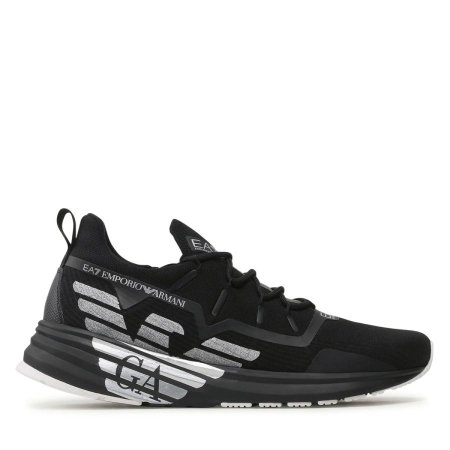 Emporio Armani Men's Triple Black+Silver Training Shoes