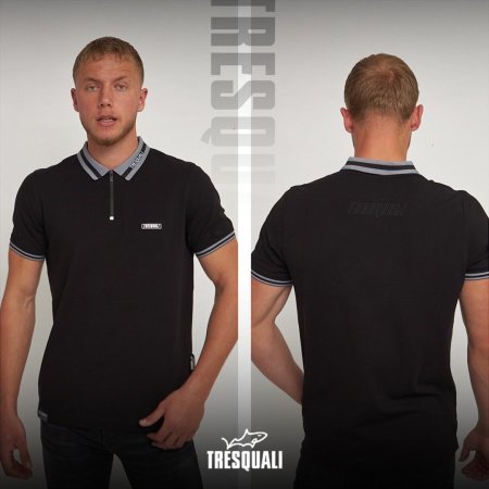 Polo short sleeves-Black- white