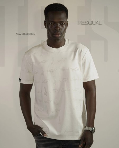 FADED PATTERNT T-Shirt-White