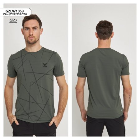 FITNESS MAN SLEEVES T-SHIRT- D.OLIVE