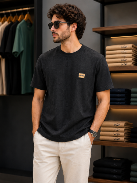Men JQ Tee Black