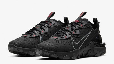 Nike React Vision Black Smoke Grey Red